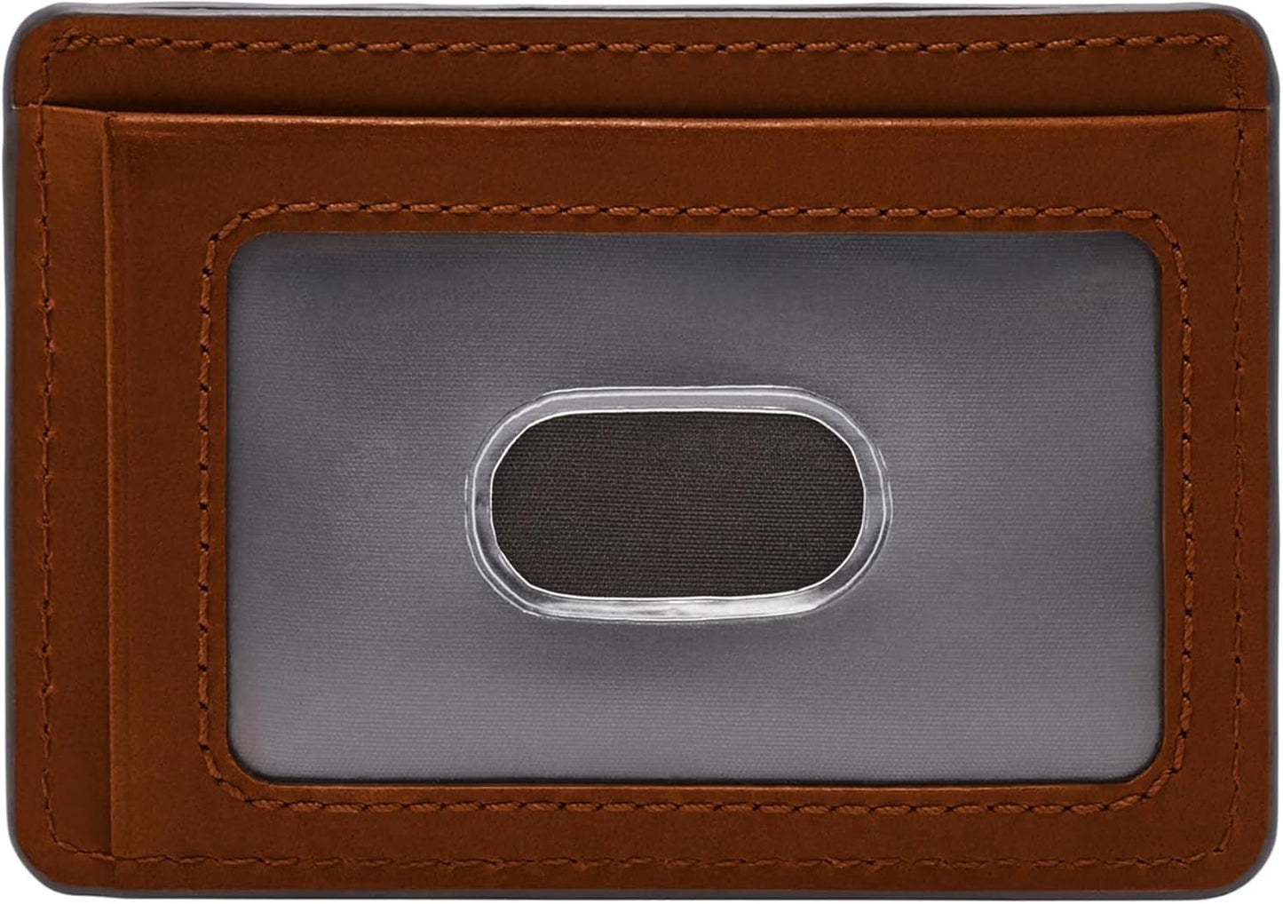 Fossil Everett plånbok för män läder/PVC Medium Brun korthållare 10,2 cm L x 0,6 cm B x 7,0 cm H ML4398210 Herrplånbok Naty Shop
