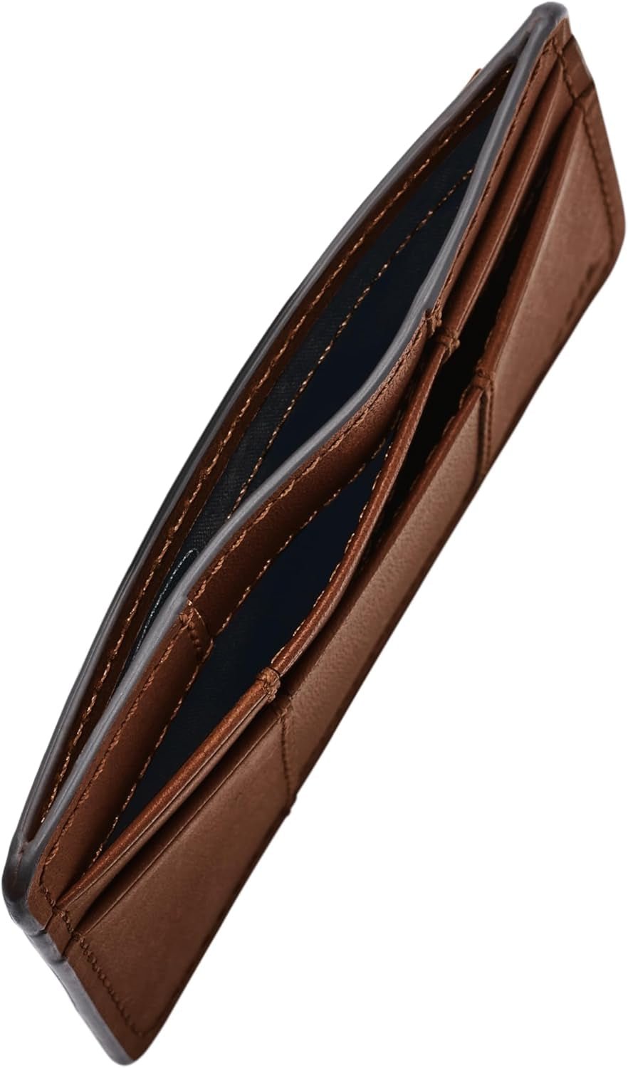 Fossil Everett plånbok för män läder/PVC Medium Brun korthållare 10,2 cm L x 0,6 cm B x 7,0 cm H ML4398210 Herrplånbok Naty Shop