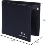 Armani Exchange Essential plånbok för män Enkel logotyptryck Svart plånbok för män Naty Shop