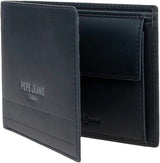 Pepe Jeans Herrplånbok Blå 11,5 x 8 x 1 cm Läder RFID-skyddad plånbok med myntficka Herrplånbok Naty Shop