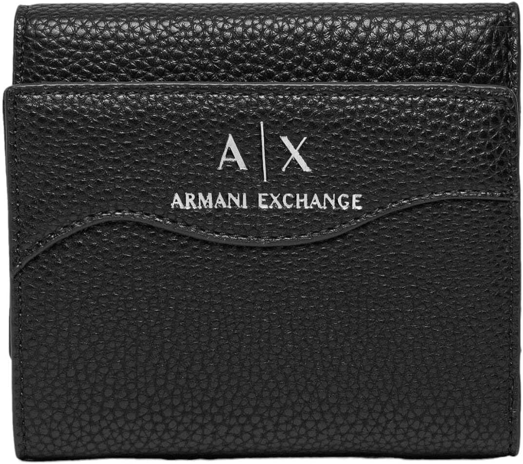 Armani Exchange Women's Wave Bi-Fold Wallet, Black Naty Shop Women's Wallet Standardtitel