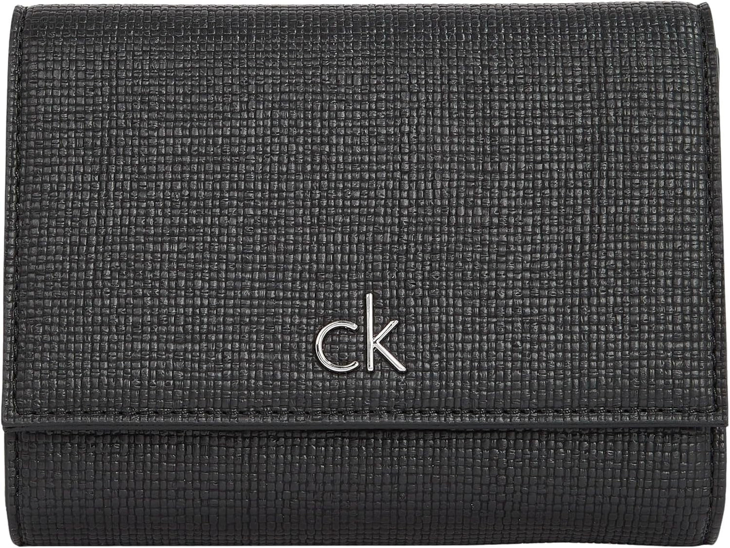 Calvin Klein Damplånbok dagligen Medium Trifold Klein plånbok, svart (Ck Black), Damplånbok i naturlig storlek Naty Shop Standardtitel