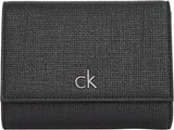 Calvin Klein Damplånbok dagligen Medium Trifold Klein plånbok, svart (Ck Black), Damplånbok i naturlig storlek Naty Shop Standardtitel