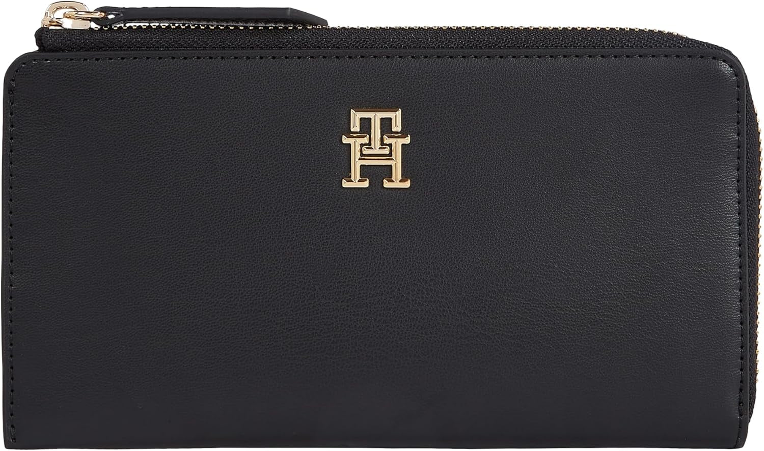 Plånbok för kvinnor Tommy Hilfiger Slim Large, svart (svart), Onesize Damplånbok Naty Shop Standardtitel