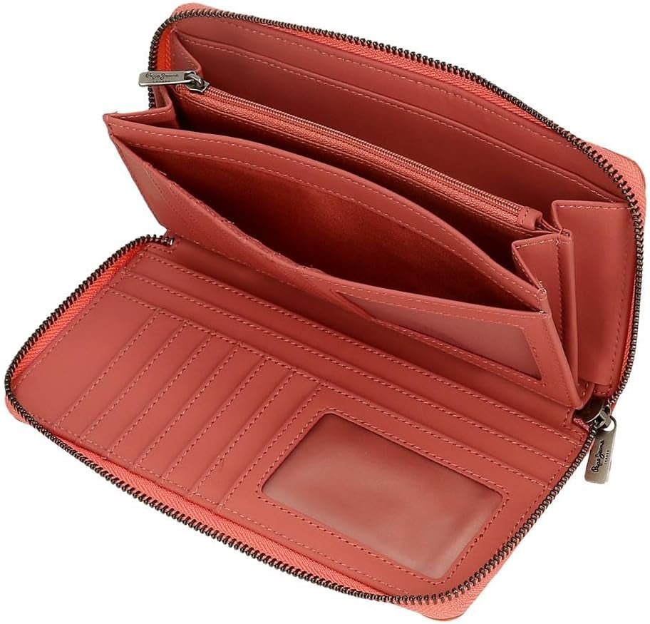 Pepe Jeans Corin Plånbok med kortfack, Rosa, 19,5 x 10 x 2 cm, polyester och PU från Joumma Väskor, Rosa, One Size, Plånbok med kortfack Damplånbok Naty Shop