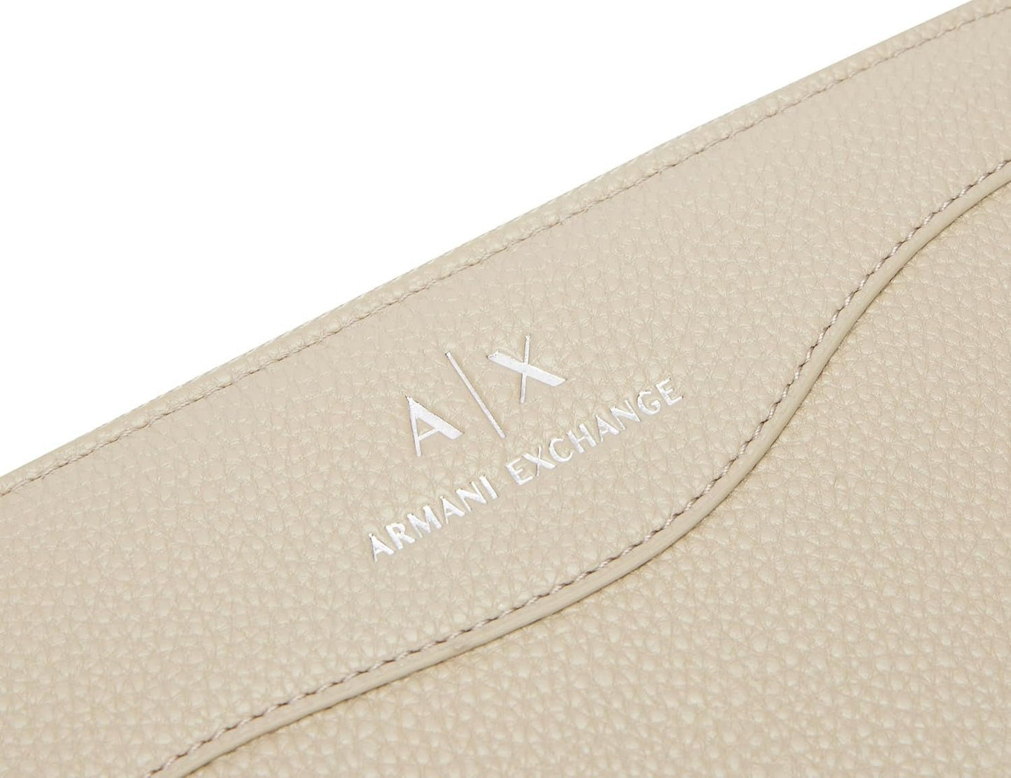 Dam Essential Wave Pisco Silvertryckt logotyp Tri-Fold Plånbok Armani Exchange Damplånbok Naty Shop