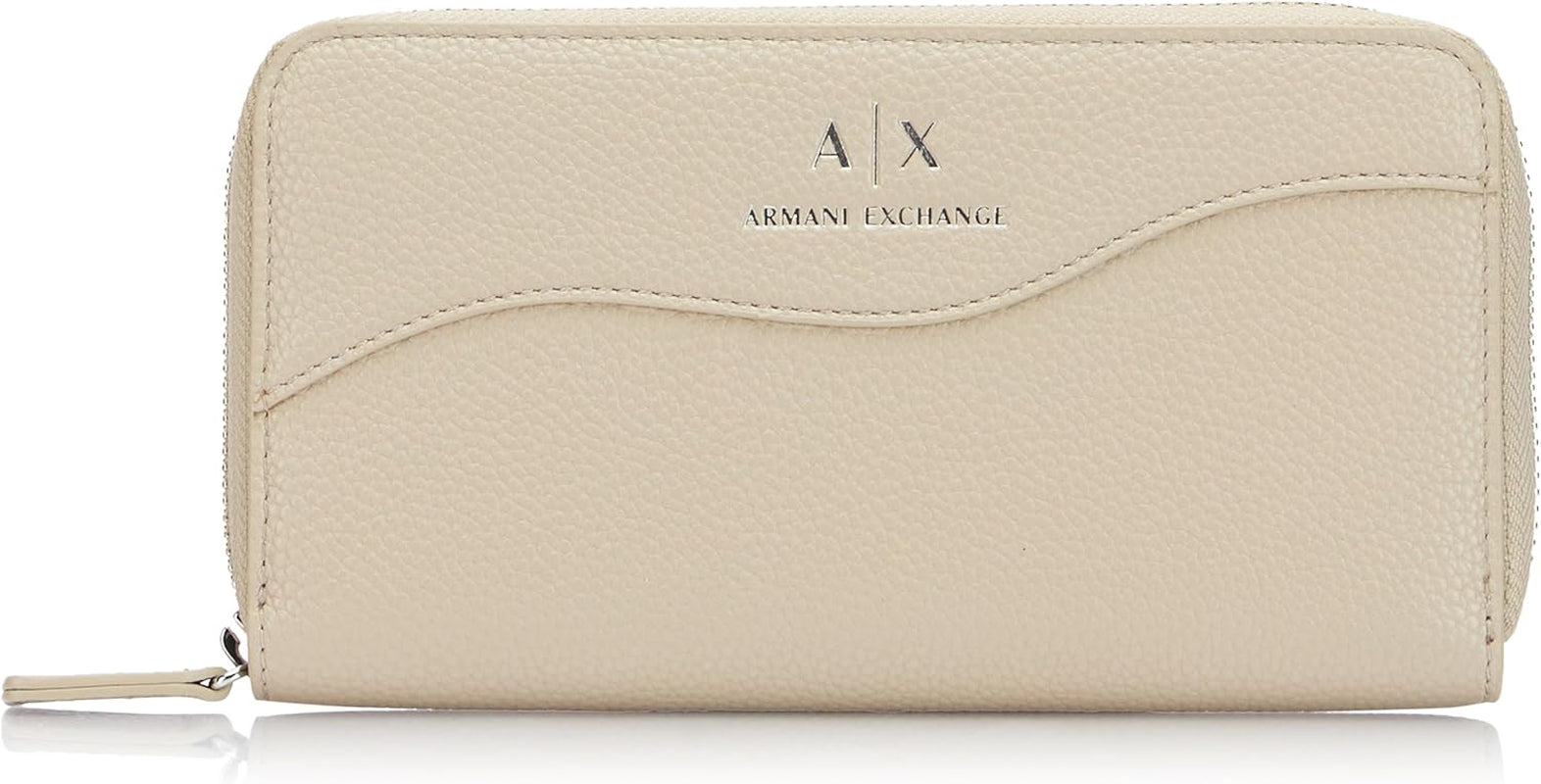 Armani Exchange Women's Essential Wave Pisco Silvertryckt logotyp Tri-Fold Wallet Naty Shop Damplånbok Standardtitel