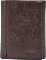 Fossil mäns Neel Läder Trifold-plånbok 8,255 cm L x 1,905 cm B x 10,16 cm H Herrplånbok Naty Shop Brown