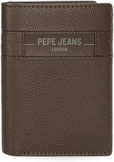 Pepe Jeans Krysslåda Svart Brun Blå Grå Kohud Plånböcker & plånböcker Naty Shop Herrplånbok Brun Vertikal plånbok