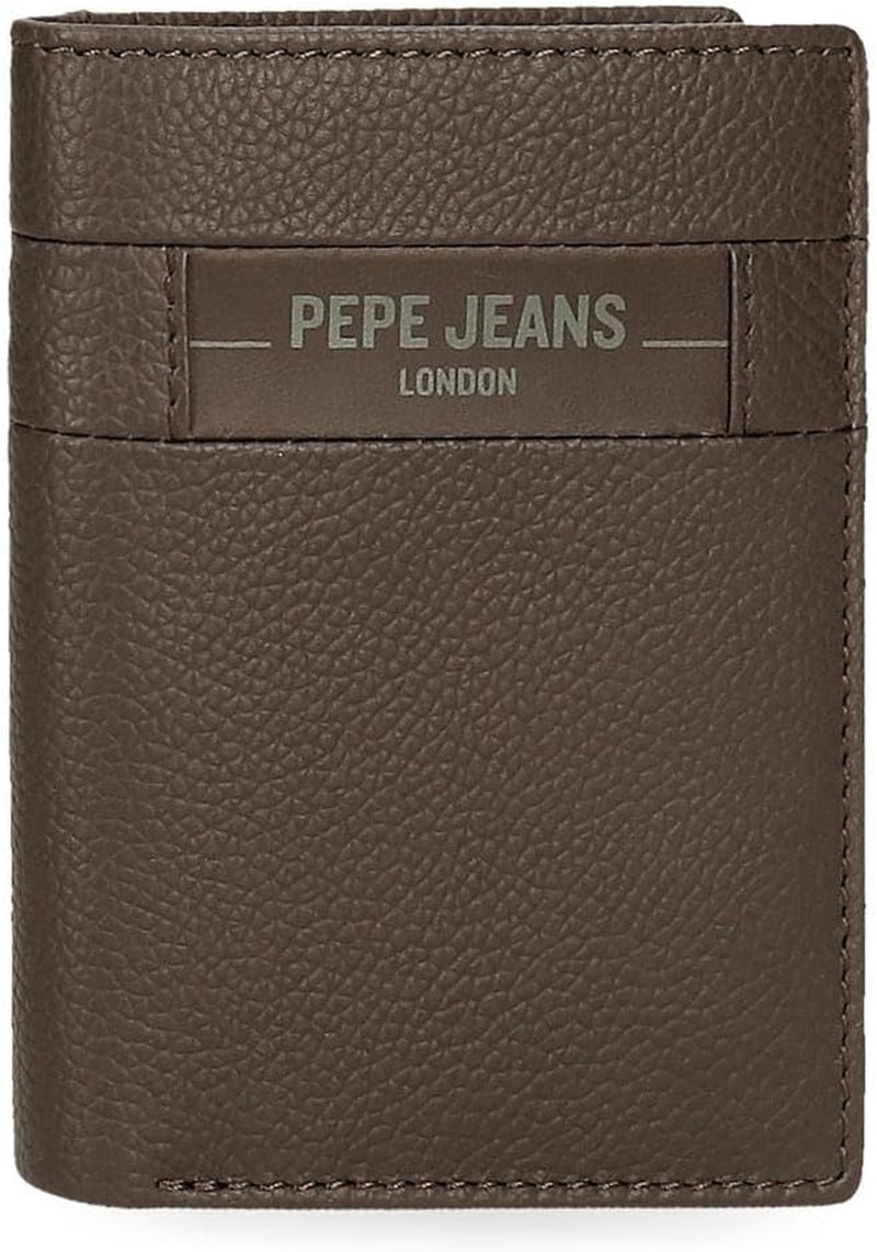 Pepe Jeans Krysslåda Svart Brun Blå Grå Kohud Plånböcker & plånböcker Naty Shop Herrplånbok Brun Vertikal plånbok