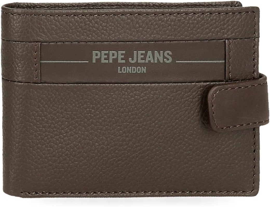 Pepe Jeans Checkbox Kohud Plånböcker & plånböcker Svart Brun Blå Grå Herrplånbok Naty Shop Brun Horisontell plånbok