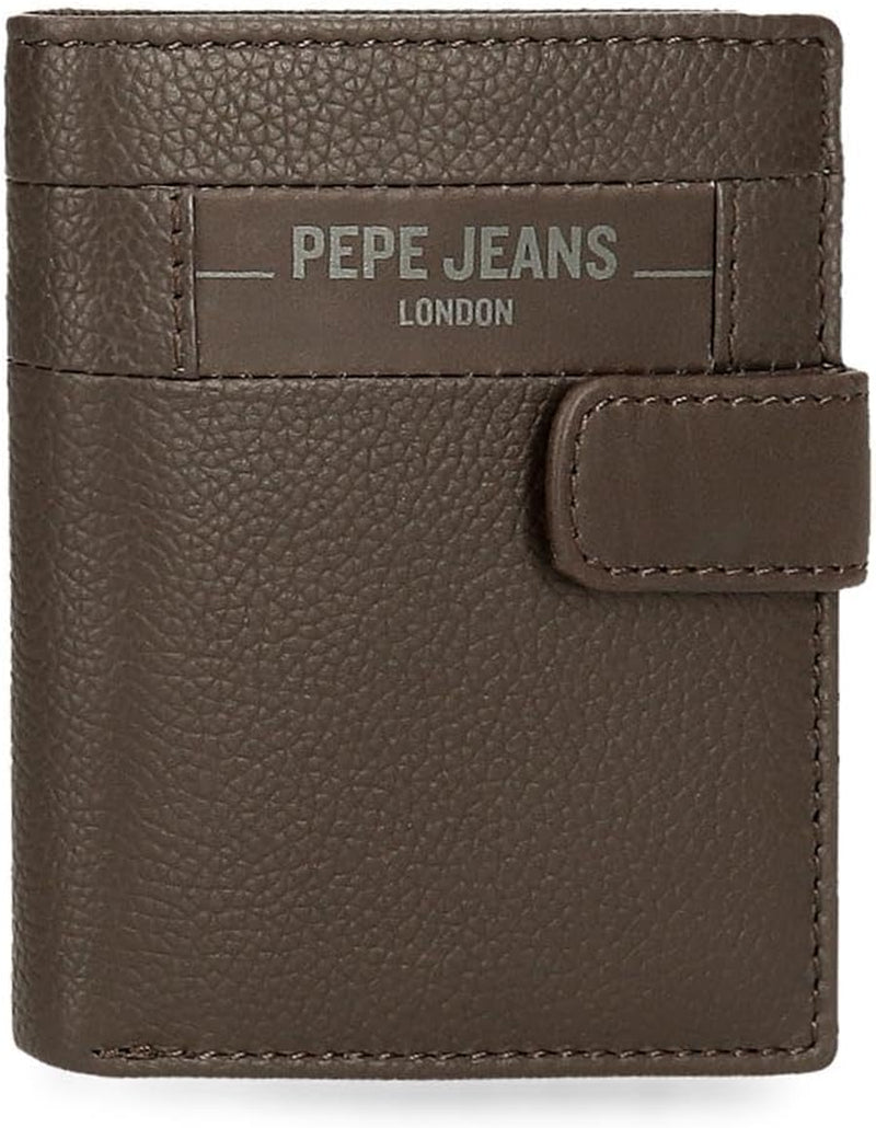 Pepe Jeans Checkbox Kohud Plånböcker & plånböcker Svart Brun Blå Grå Herrplånbok Naty Shop Brun Clickplånbok