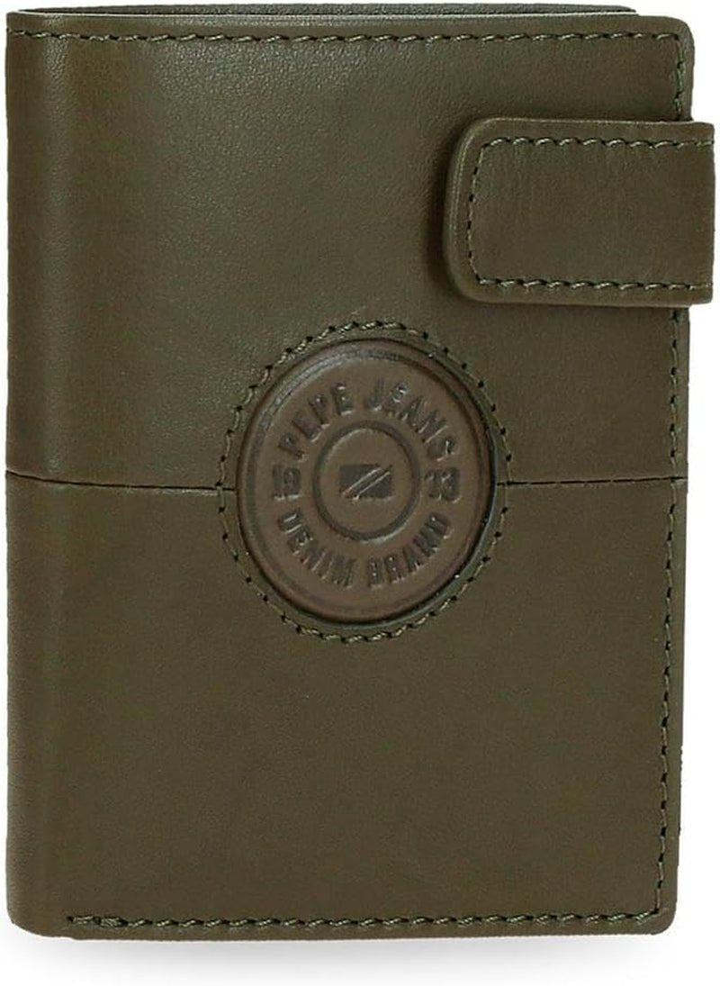 Pepe Jeans Cracker Kohud Plånböcker & väskor Svart Brun Grön Olika storlekar Naty Shop Herrplånbok Grön Clickplånbok