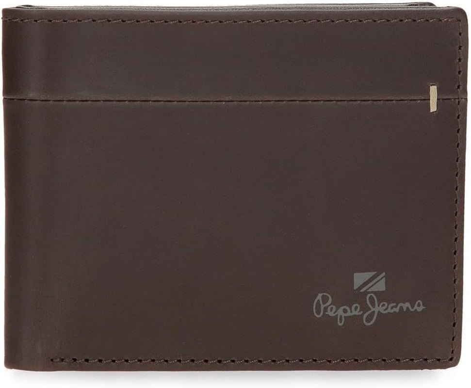 Pepe Jeans Staple Cowhide Plånböcker och plånböcker, Svart, Brun, Marinblå, Olika storlekar Herrplånbok Naty Shop Brun Staple Wallet