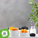 Torkade och kärnfria ekologiska plommon - 500g. Rå osavlade plommon, utan tillsatt socker eller tillsatser. Ekologiska katrinplommon som aromatiska torkade frukter. Plommon utan gropar. Naty Shop uttorkade produkter