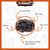 Katrinplommon 1 kg | Stenfria plommon från Agen | Mör, mjuk, smakrik och saftig | Hel, stor, osötad torkad frukt | Rik på fibrer och naturliga antioxidanter Naty Shop torkade produkter