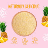 Frystorkat ananaspulver 100g - Frystorkat fruktpulver - Frystorkat ananaspulver för smoothies, yoghurt och bakning - 100% naturligt ananaspulver utan tillsatser Dehydrerade produkter Naty Shop
