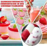 Jordgubbspulver 120g - 100% naturliga jordgubbar Frystorkade, utan tillsatser Lätt att blanda Näringsrika, frystorkade jordgubbar till glass, kakor, smoothies, drycker, smakpulver Uttorkade produkter Naty Shop