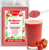 Jordgubbspulver 120g - 100% naturliga jordgubbar Frystorkade, utan tillsatser Enkel att blanda Näringsrika, frystorkade jordgubbar till glass, kakor, smoothies, drycker, smakpulver Uttorkade produkter Naty Shop 120G Jordgubbar