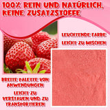 Jordgubbspulver 120g - 100% naturliga jordgubbar Frystorkade, utan tillsatser Lätt att blanda Näringsrika, frystorkade jordgubbar till glass, kakor, smoothies, drycker, smakpulver Uttorkade produkter Naty Shop