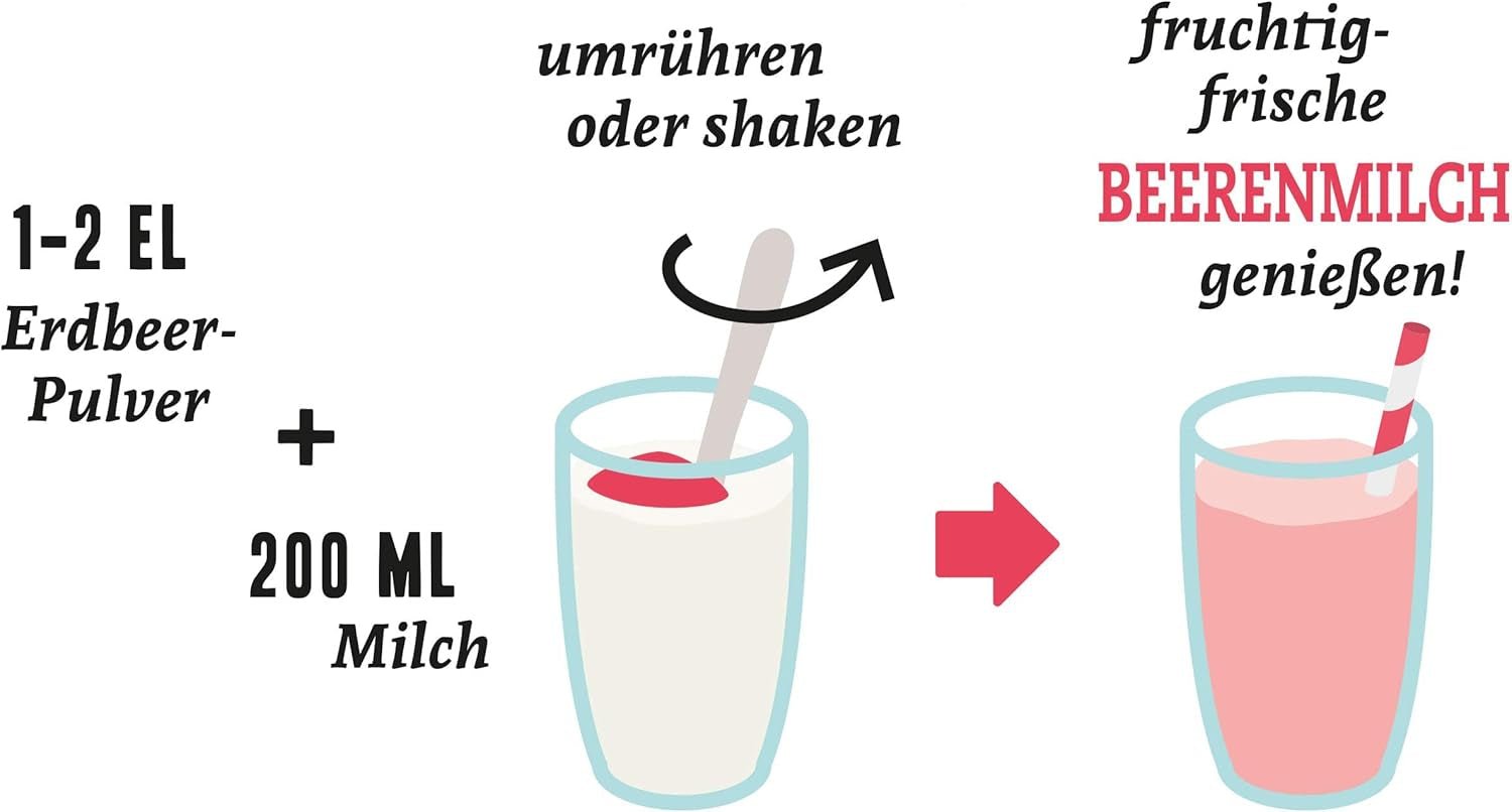 Röd fruktpulver: 100g hallon, röda vinbär och frystorkade jordgubbar - torkad frukt utan tillsatt socker, utan bläck - smoothie bowl, smoothiepulver - topping från NutriPur Dehydrerade produkter Naty Shop