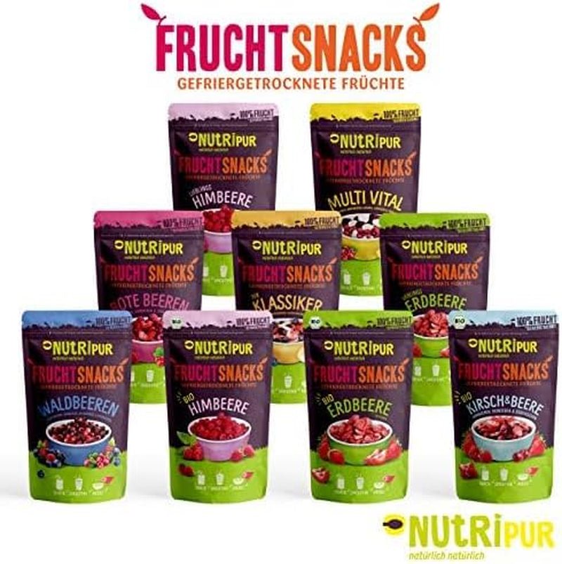 Röd fruktpulver: 100g hallon, röda vinbär och frystorkade jordgubbar - torkad frukt utan tillsatt socker, utan bläck - smoothie bowl, smoothiepulver - topping från NutriPur Dehydrerade produkter Naty Shop