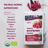 Ekologiskt hallonpulver 100 % hela hallon Frystorkat hallonpulver 171 g från Europa 24 dagars förråd utan tillsatt socker Naty Shop torkade produkter