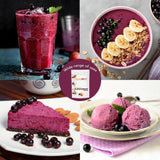 Frystorkat svartvinbärspulver 100g - Frystorkat fruktpulver - Svartvinbärspulver för smoothies och bakning - Naturligt svartvinbärspulver utan tillsatser Torkade produkter Naty Shop