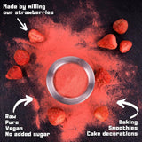 Frystorkad fruktpulver Jordgubbspulver | Frystorkat jordgubbspulver Jordgubbspulver | Jordgubbspulver Smoothie Jordgubbspudding Torkad frukt (100g) Torkade produkter Naty Shop