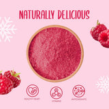 Frystorkat hallonpulver 100g - Frystorkat fruktpulver - Frystorkat hallonpulver för bakning, smoothies och müsli - 100% naturligt hallonpulver utan tillsatser Torkade produkter Naty Shop
