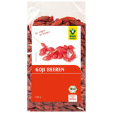 Raab Vitalfood Ekologiska gojibär, hög kvalitet, restkontrollerade, laboratorietestade, svavelfria, inga tillsatser, vegan, rik på naturligt järn, kalium, vitamin C, vargbär, 1 förpackning (250 g) Naty Shop torkade produkter 500 gram