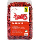 Raab Vitalfood ekologiska gojibär, hög kvalitet, restkontrollerade, labbtestad, svavelfri, inga tillsatser, vegan, rik på naturligt järn, kalium, vitamin C, vargbär, 1 förpackning (250 g) Naty Shop torkade produkter 250 gram