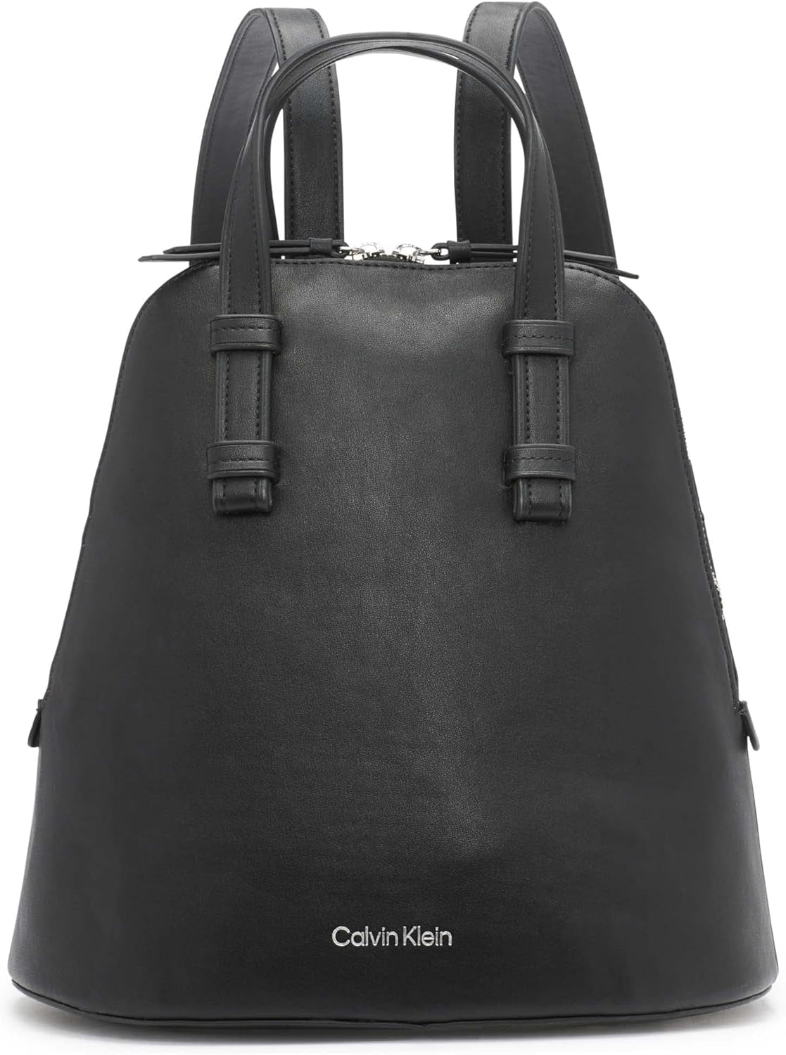 Calvin Klein Dam Zina Zip Around Ryggsäck Damväskor Naty Shop Svart/Silver One Size Passar alla