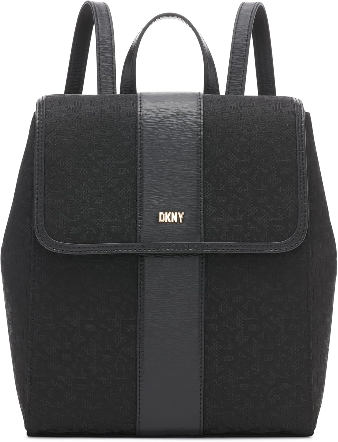 DKNY Vardagsryggsäck för kvinnor, svart logotyp/svart Naty-butiksväskor för kvinnor Standardtitel