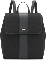 DKNY Vardagsryggsäck för kvinnor, svart logotyp/svart Naty-butiksväskor för kvinnor Standardtitel