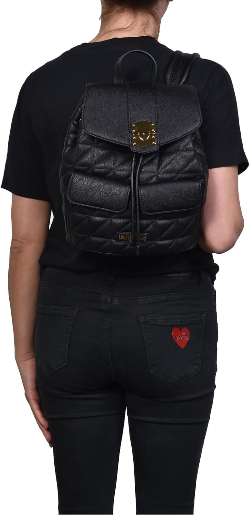 Love Moschino damryggsäck, svart Naty Shop Damväskor