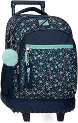 Pepe Jeans Alenka skolryggsäck med vagn, blå, 30 x 40 x 12 cm, polyester, 14,4 l, blå, skolryggsäck med vagn Premium ryggsäckar och väskor Naty Shop Ryggsäck Mit Rollen