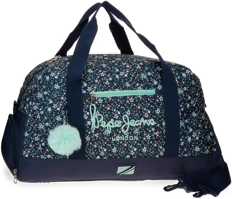 Pepe Jeans Alenka skolryggsäck med vagn, blå, 30 x 40 x 12 cm, polyester, 14,4 l, blå, skolryggsäck med vagn Premium ryggsäckar och väskor Naty Shop Reiserryggsäck