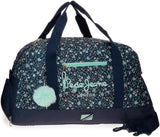 Pepe Jeans Alenka skolryggsäck med vagn, blå, 30 x 40 x 12 cm, polyester, 14,4 l, blå, skolryggsäck med vagn Premium ryggsäckar och väskor Naty Shop Reiserryggsäck