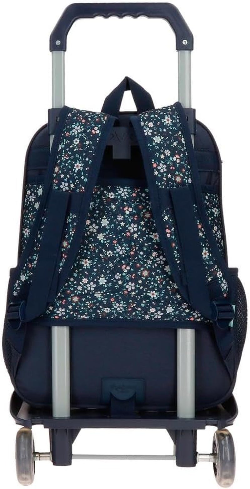 Pepe Jeans Alenka skolryggsäck med vagn, blå, 30 x 40 x 12 cm, polyester, 14,4 l, blå, skolryggsäck med vagn Premium ryggsäckar och väskor Naty Shop