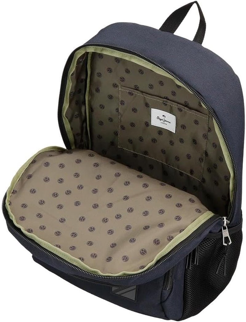 Pepe Jeans Cromwell Skolryggsäck, Dubbelfack, Svart, 33 x 46 x 15 cm, Polyester, 22,77 L, Svart, One Size, Dubbelfack Skolryggsäck Premium Ryggsäckar och väskor Naty Shop