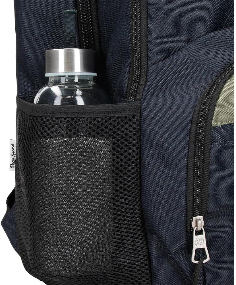 Pepe Jeans Cromwell Skolryggsäck, Dubbelfack, Svart, 33 x 46 x 15 cm, Polyester, 22,77 L, Svart, One Size, Dubbelfack Skolryggsäck Premium Ryggsäckar och väskor Naty Shop
