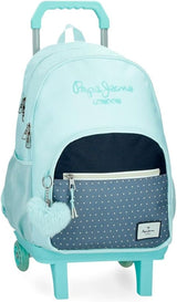 Pepe Jeans Dalma Skolryggsäck Barnryggsäck av polyester, breda och justerbara justerbara axelband, ficka fram. Från Joumma Bags Premium ryggsäckar och väskor Naty Shop Ryggsäck 45 + Wagen