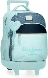 Pepe Jeans Dalma Skolryggsäck Barnryggsäck av polyester, breda och justerbara justerbara axelband, ficka fram. Från Joumma Bags Premium ryggsäckar och väskor Naty Shop Ryggsäck Mit Rollen