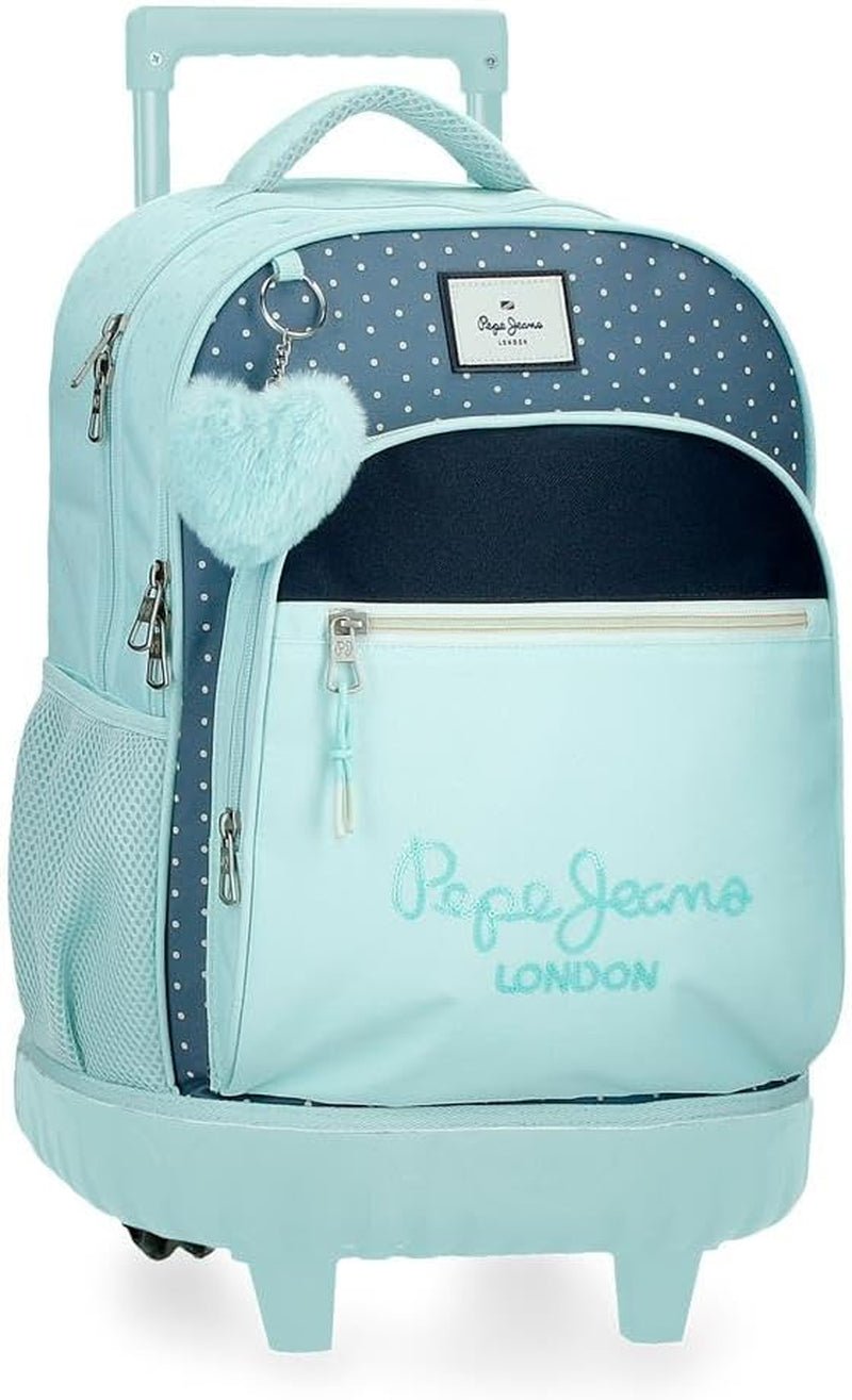 Pepe Jeans Dalma Skolryggsäck Barnryggsäck av polyester, breda och justerbara justerbara axelband, ficka fram. Från Joumma Bags Premium ryggsäckar och väskor Naty Shop Ryggsäck Mit Rollen