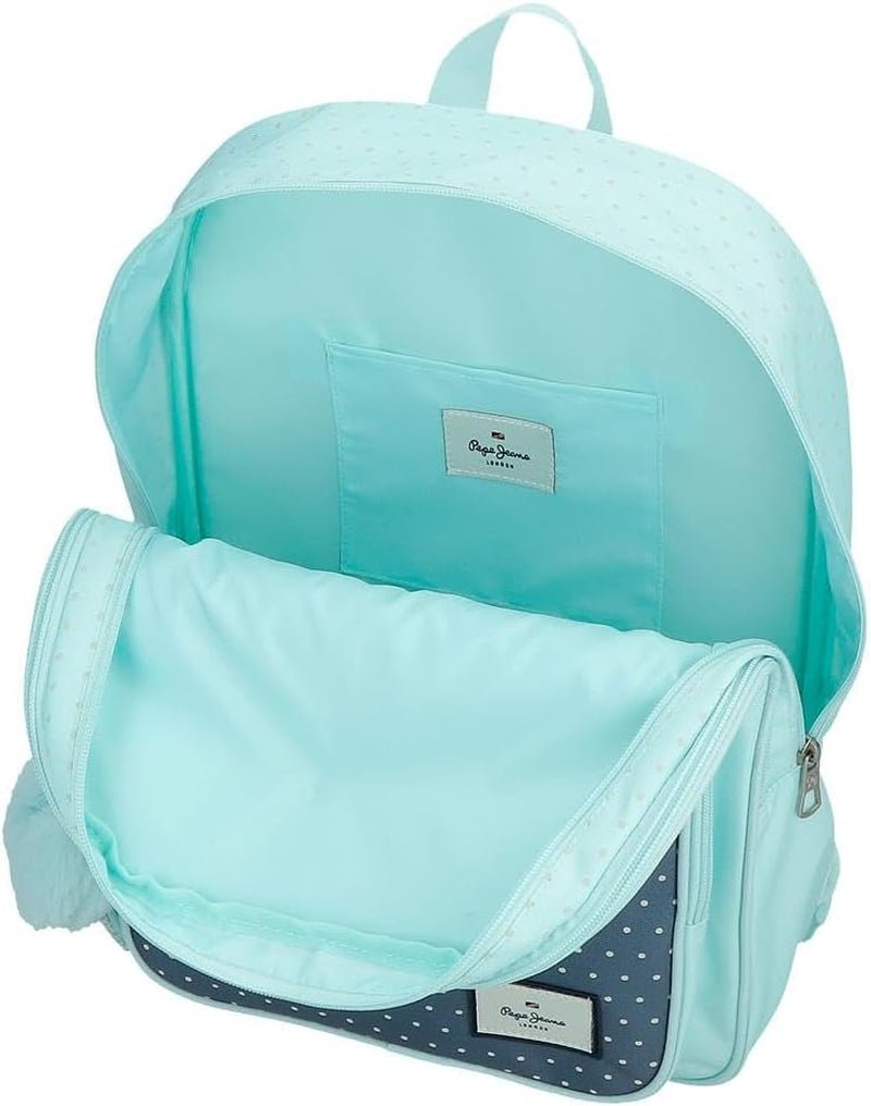 Pepe Jeans Dalma Skolryggsäck Barnryggsäck av polyester, breda och justerbara justerbara axelband, ficka fram. Från Joumma Bags Naty Shop förstklassiga ryggsäckar och väskor
