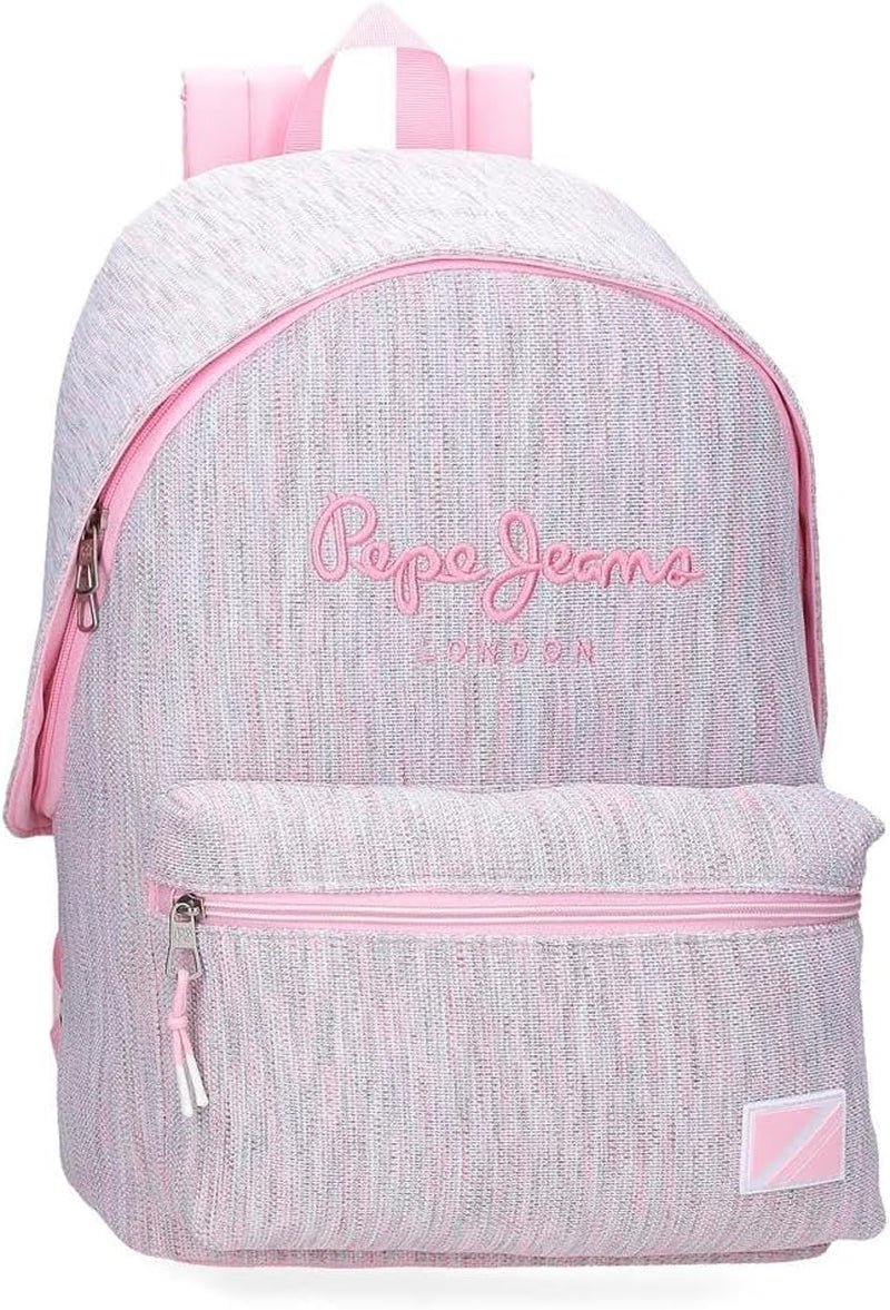 Pepe Jeans Miri skolryggsäck, rosa, 31 x 44 x 17,5 cm, polyester, 22,79 l, rosa, skolryggsäck Premium ryggsäckar och väskor Naty Shop Ryggsäck 42