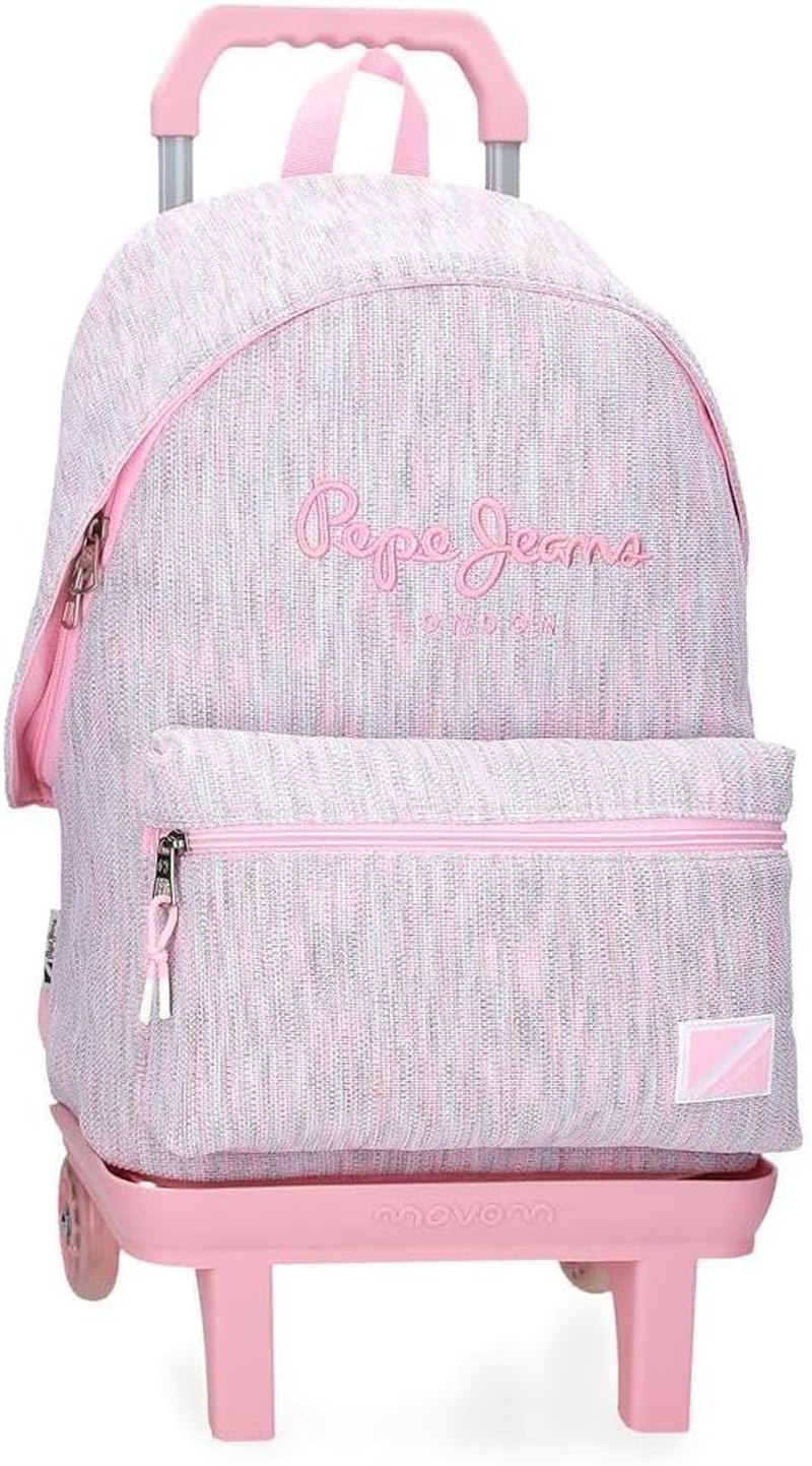 Pepe Jeans Miri skolryggsäck, rosa, 31 x 44 x 17,5 cm, polyester, 22,79 l, rosa, skolryggsäck Premium ryggsäckar och väskor Naty Shop Ryggsäck 42 + vagn