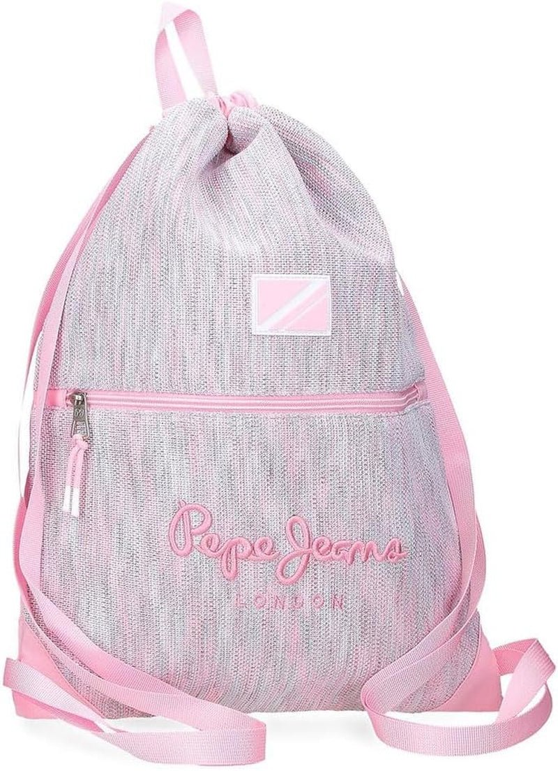 Pepe Jeans Miri skolryggsäck, rosa, 31 x 44 x 17,5 cm, polyester, 22,79 l, rosa, skolryggsäck Premium ryggsäckar och väskor Naty Shop Sack-Ruggsack