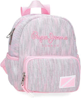 Pepe Jeans Miri skolryggsäck, rosa, 31 x 44 x 17,5 cm, polyester, 22,79 l, rosa, skolryggsäck Premium-ryggsäckar och väskor Naty Shop Freizeit-Ryggsäck